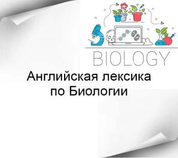 Английская лексика по Биологии
